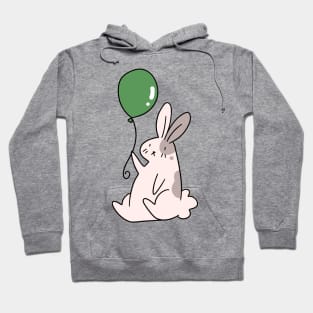 Green Balloon Bunny Hoodie